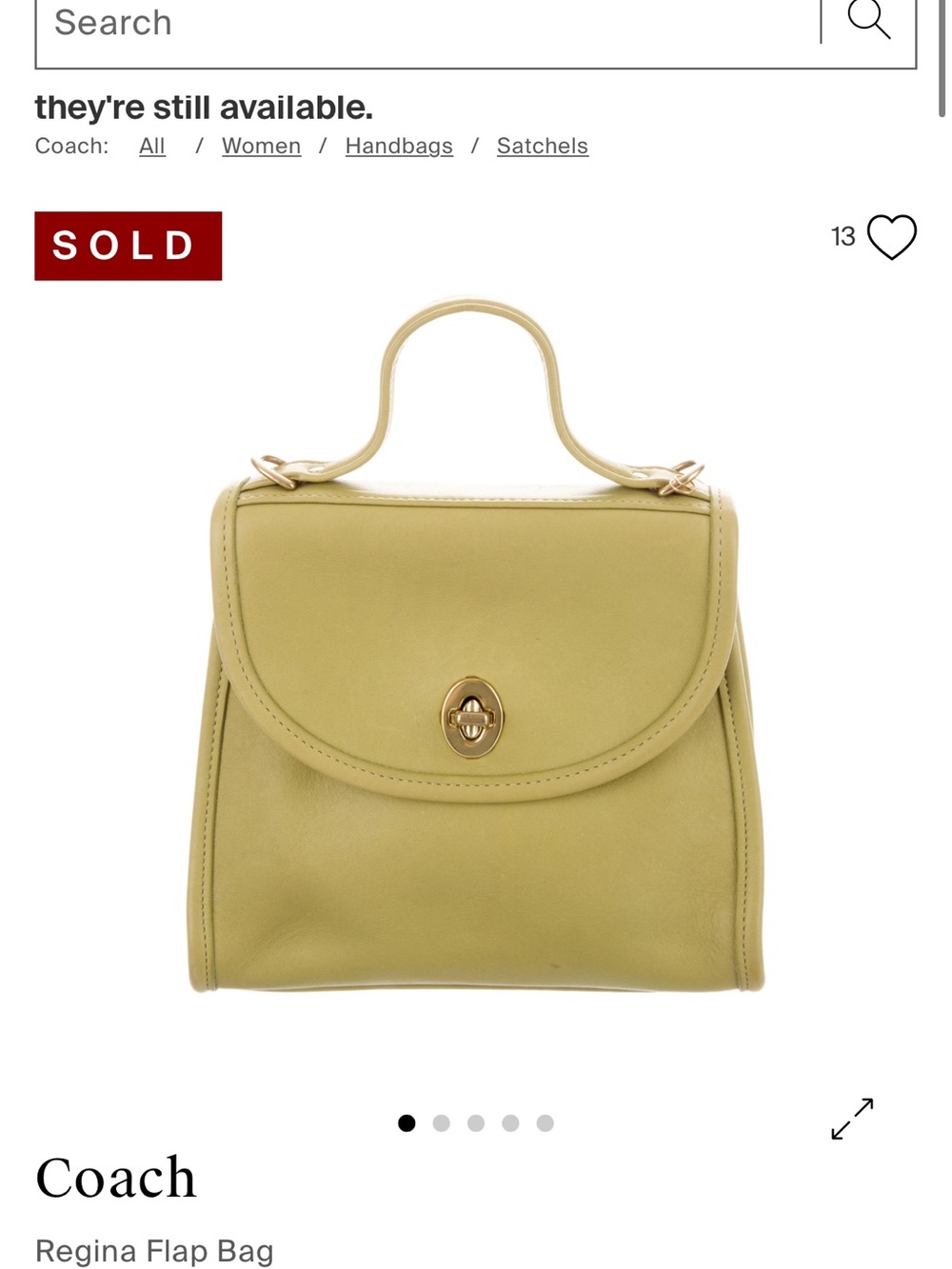 ISO Coach Regina Bag in Lime